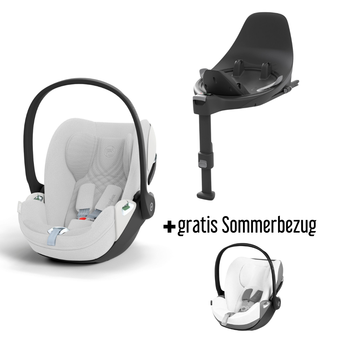 CYBEX Cloud T i-Size Plus Platinum White Babyschale inkl. Base T + gratis Sommerbezug  – CYBEX Cloud T i-Size Platinum White Plus Babyschale inkl. Base T gratis Sommerbezug bei babybrands.de kaufen ✓ sicher, einfach & bequem online bestellen ✓